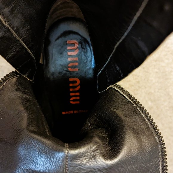 Miu Miu Embossed Crocodile  Boots  Size 39 - Picture 12 of 12